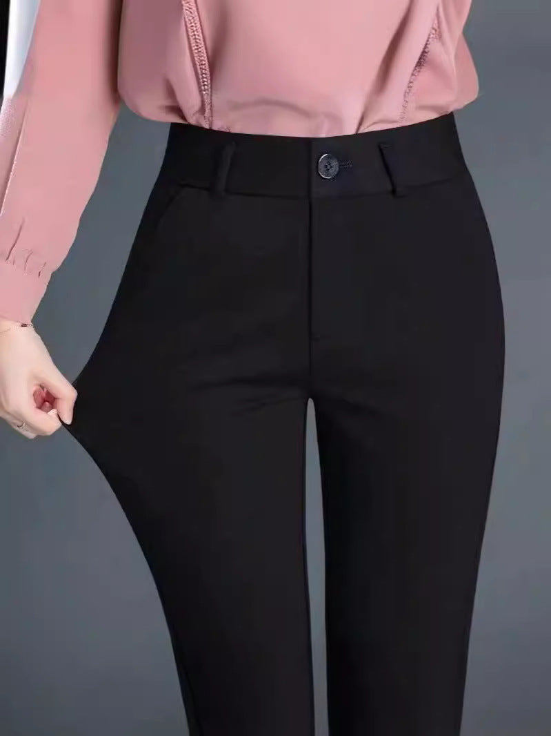 Pantalons droits noirs pour femme