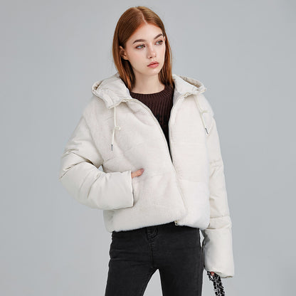 Nouveau manteau patchwork en fourrure pour femmes