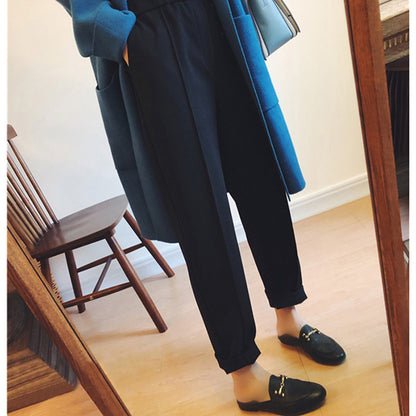 Pantalon droit décontracté taille plus fuselé