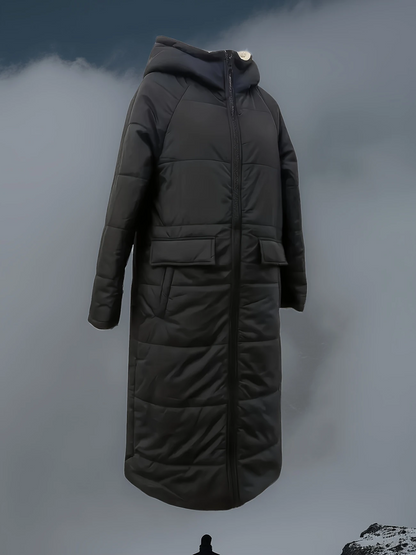 Manteau matelassée en coton de couleur unie pour femmes
