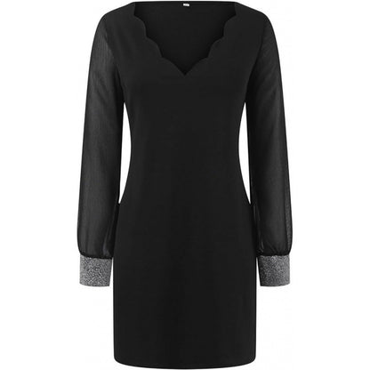 Robe Sexy à col en V pour femme