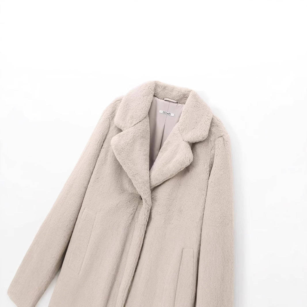 Veste Manteau en Fourrure pour Femmes