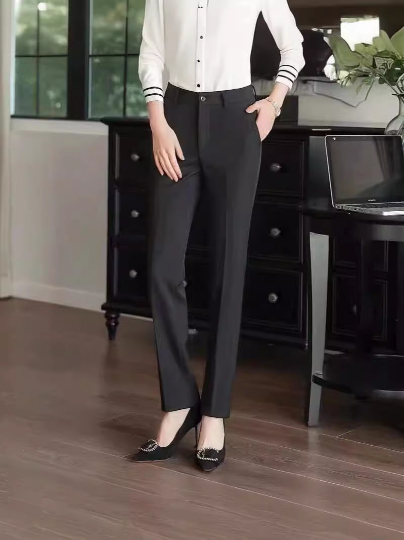 Pantalons droits noirs pour femme