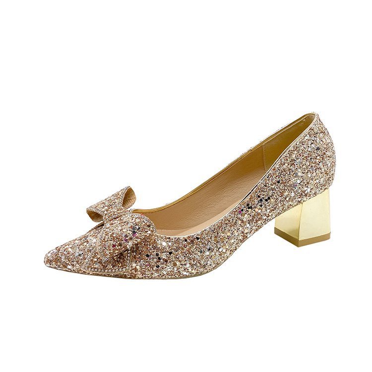 Chaussures de mariage à talons épais