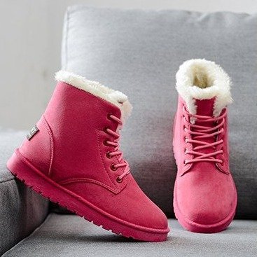 Bottes de neige pour femmes Chaussures d'hiver à talons Bottines d'hiver Semelle intérieure chaude en peluche