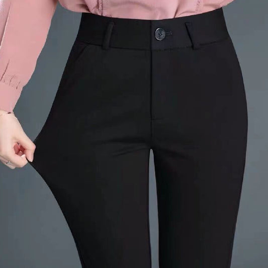 Pantalons droits noirs pour femme