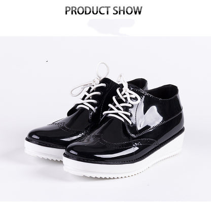 Bottes plate-forme de pluie étanches et antidérapantes