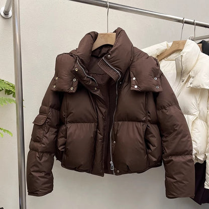 Veste chaude à capuche et à la mode pour femmes
