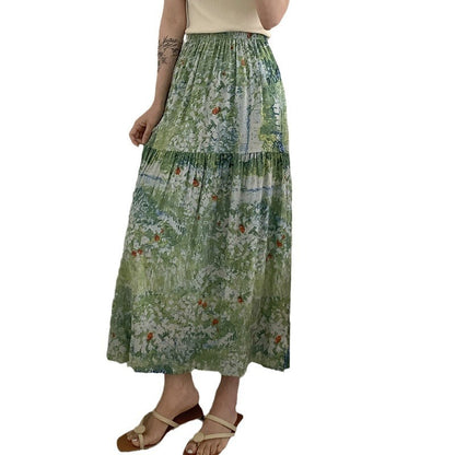 Jupe vintage coton pour femme