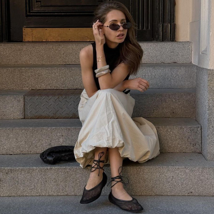 Jupe de tir de rue à la mode de simplicité Ins française