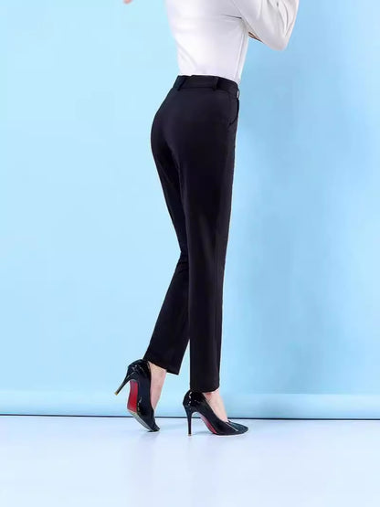 Pantalons droits noirs pour femme