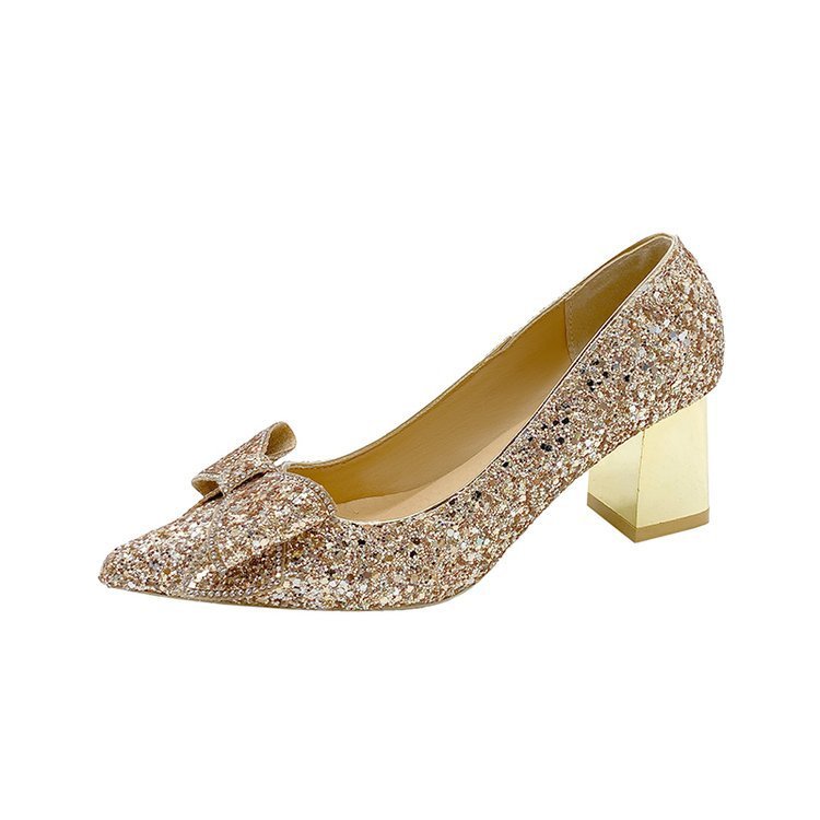 Chaussures de mariage à talons épais