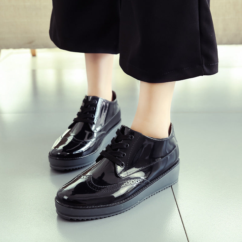 Bottes plate-forme de pluie étanches et antidérapantes