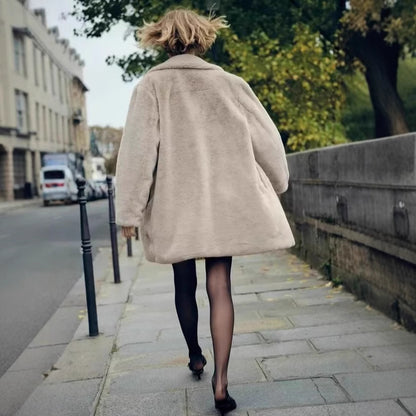 Veste Manteau en Fourrure pour Femmes