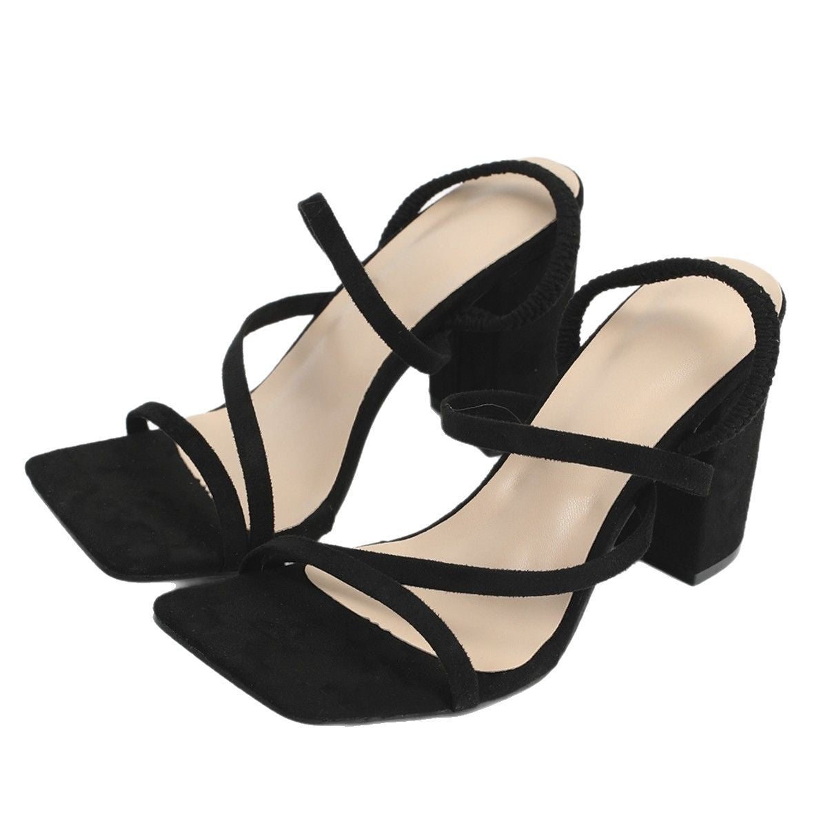 Sandales à talons hauts et lacets croisés